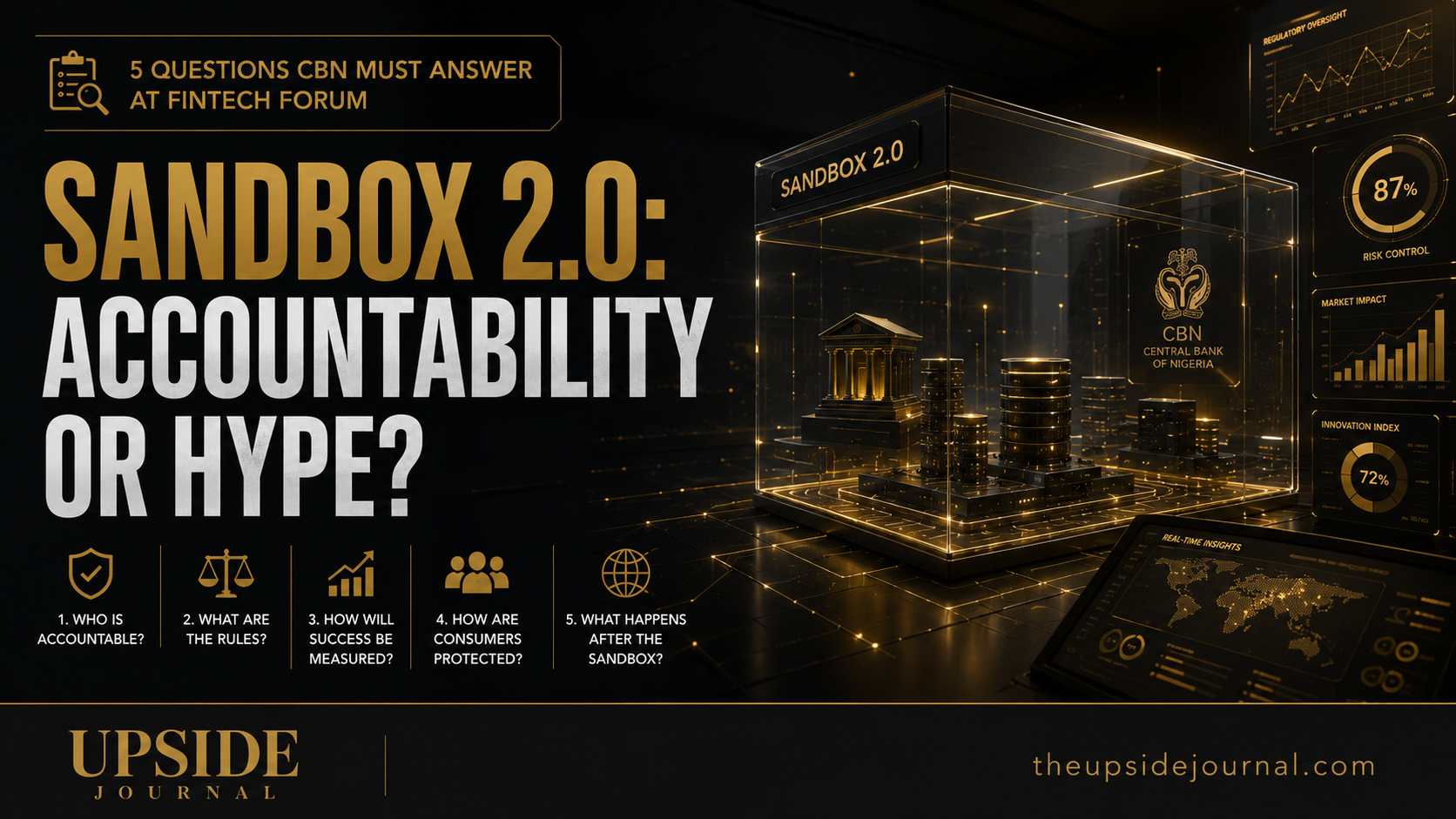 Nigeria's Fintech Sandbox Has Gone Dark Before. Here's What Founders Should Ask at the July 30 Regulatory Roundtable — Upside Journal