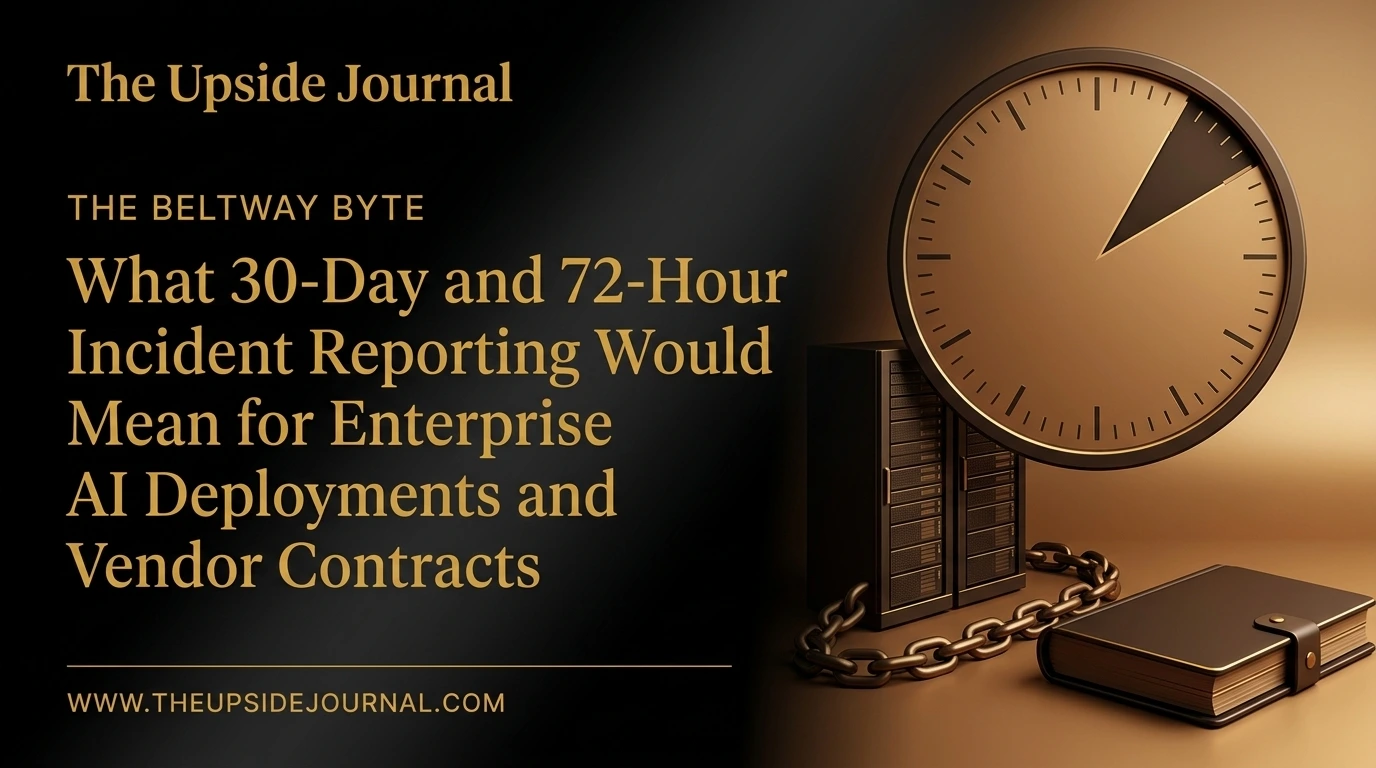 What 30-Day and 72-Hour Incident Reporting Would Mean for Enterprise AI Deployments and Vendor Contracts