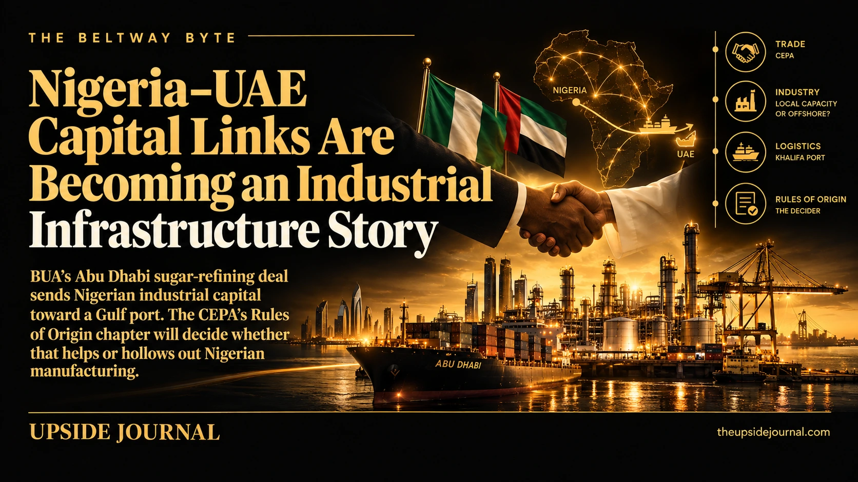 Nigeria–UAE Capital Links Are Becoming an Industrial Infrastructure Story | Upside Journal